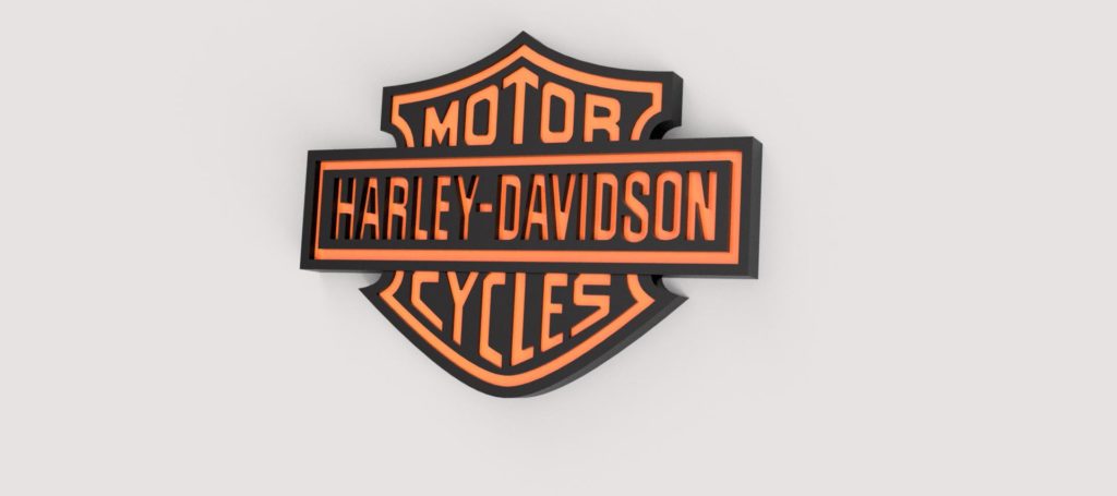 New Harley Davidson cycles logo STL